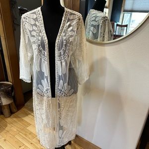 Lace coverup swimsuit coverup kimono size large oversized